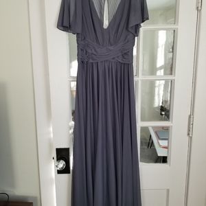 David's Bridal Bridesmaid Dress in Pewter